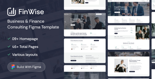 FinWise – Business & Finance Consulting Figma Template – 0 Sold!