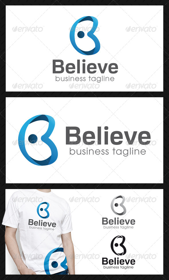 Believe Letter B Logo Template