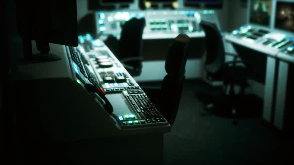 Equipment of Empty Central Control Room