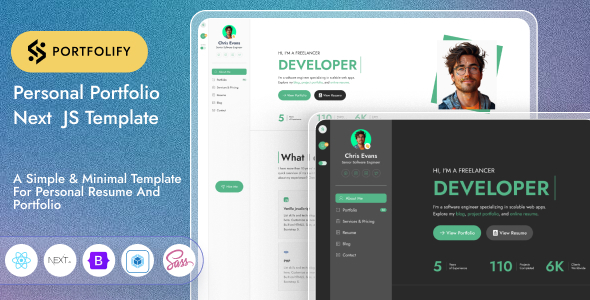 Portfolify - Personal Portfolio Next JS Template