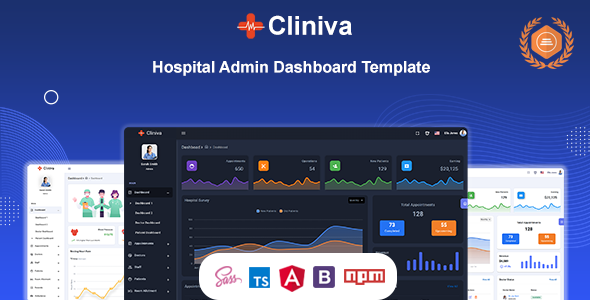 Cliniva Hospital - Angular 19+ Medical Admin Dashboard Template For Doctors & Clinics