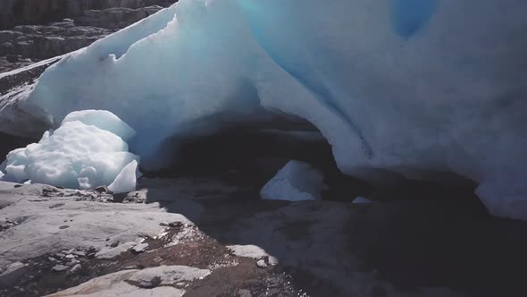 Ice cave inside glacier