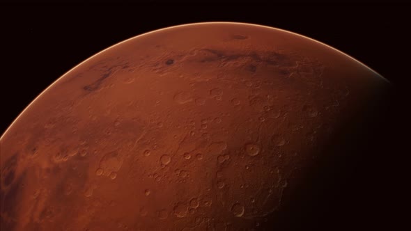 Red Planet Mars in the Starry Sky alt