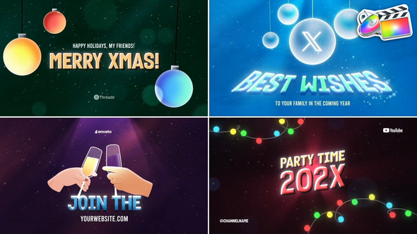 Xmas Posters Typography | FCPX alt