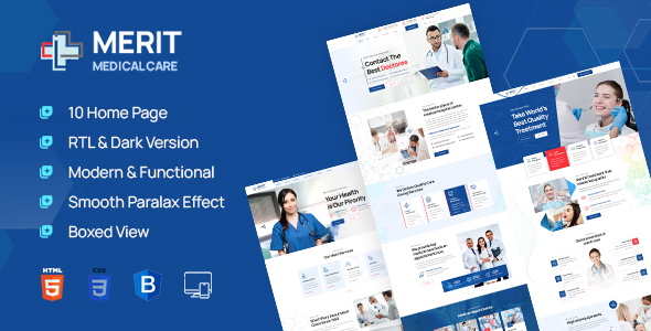 Merit - Health & Medical WordPress Theme & RTL Ready