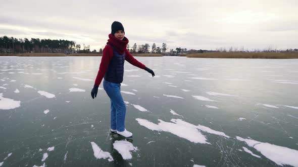 When the Village Lake Freezes Over, You Can Skate on It.