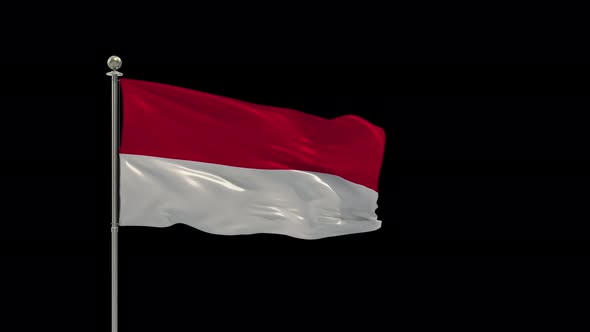 Monaco Looping Of The Waving Flag Pole With Alpha alt