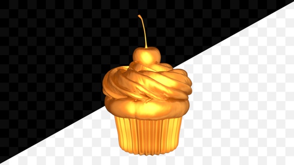 Cupcake Cherry Gold
