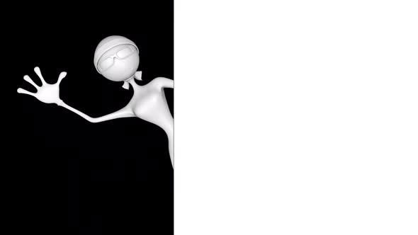 3D Woman Show Ads  Looped on White alt