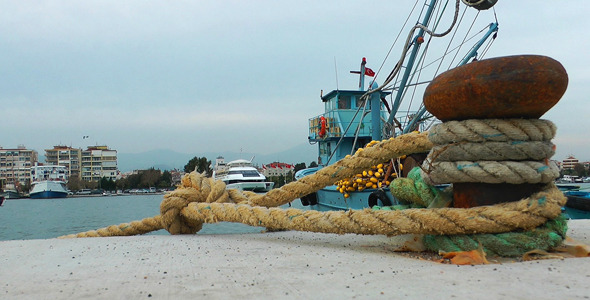 Dock and the Shipping Boat