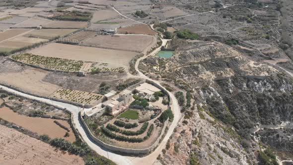 Aerial drone video from western Malta, Mgarr area, Fomm ir-Rih bay.