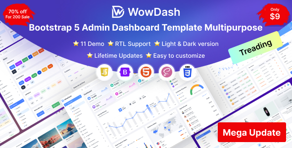 Bootstrap Admin Dashboard Template Multipurpose - WowDash