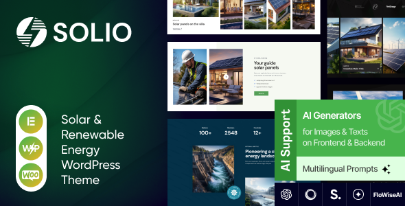 Solio - Solar & Renewable Energy WordPress Theme