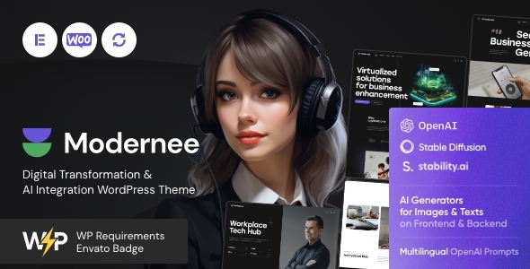 Modernee — AI Company & Digital Agency WordPress Theme