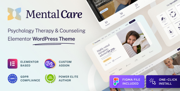 Mental Care - Therapy & Counseling Psychologist WordPress Theme