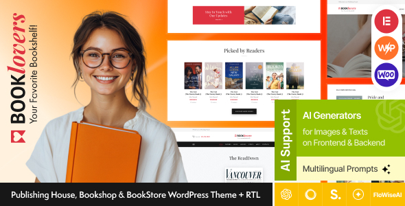 Booklovers - Publishing House, Bookshop & BookStore WordPress Theme + RTL