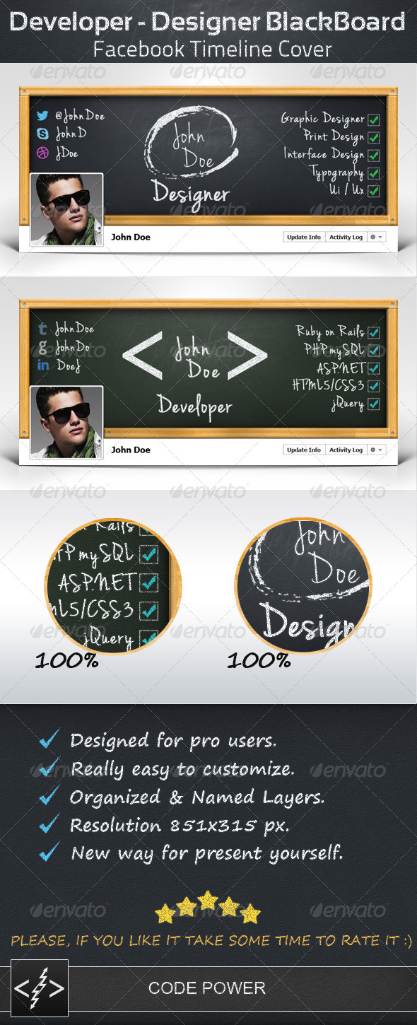 Developer - Designer BlackBoard - FB Cover