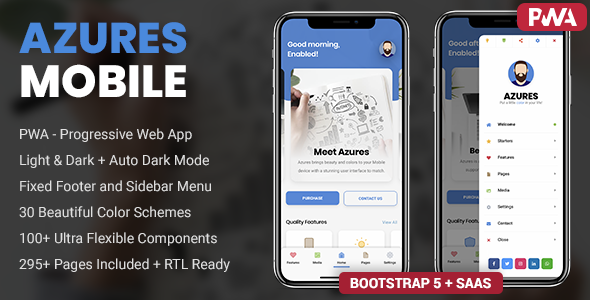 Azures Mobile Template & PWA