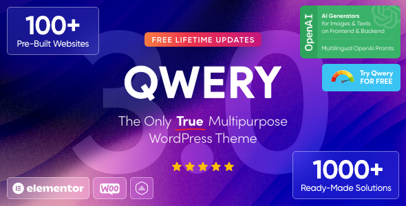 Qwery - Multi-Purpose Business WordPress & WooCommerce Theme + ChatGPT