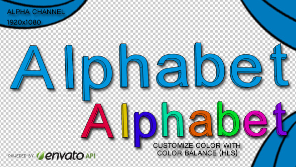 Cartoon Alphanumeric Characters alt