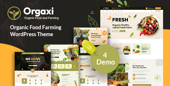 Orgaxi – Organic food and fram WordPress Theme – 0 Sold!