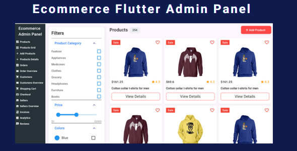 EcomDash – Complete Ecommerce Web Admin Panel Dashboard WebKit Flutter