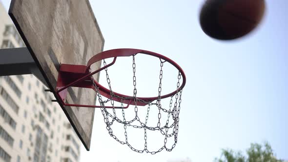 Basketball Hoop Against the Sky