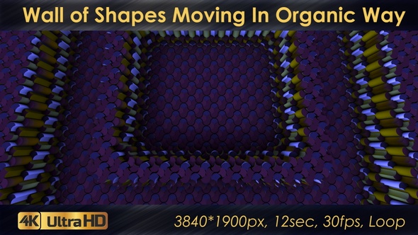 Wall of Shapes Moving In Organic Way