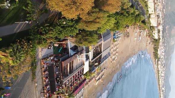 Vertical Video Alanya Turkey  a Resort Town on the Seashore