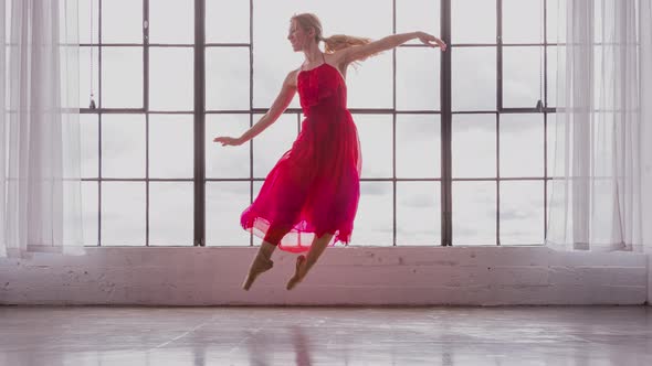 Beautiful Ballerina In Slow Motion