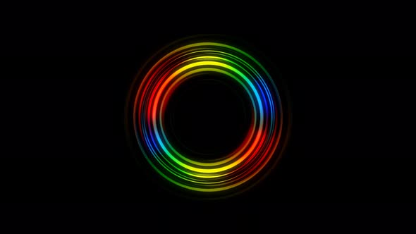 Abstract Glowing Gradient Circle Round Animation