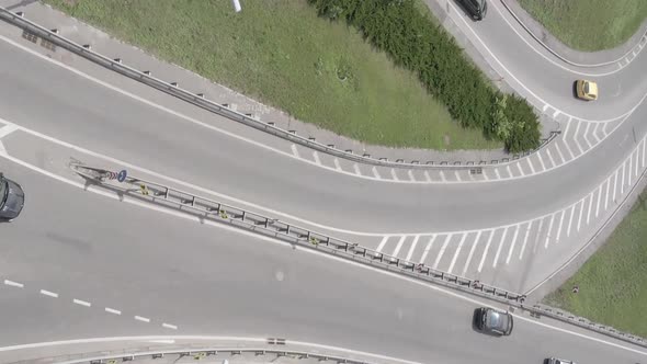 Cars on the Road Aerial View