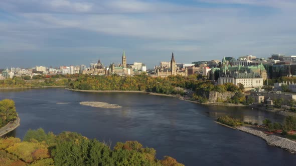 Parliament Hill Ottawa Canada Aerial view