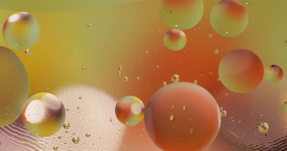 Fantastic Structure of Colorful Bubbles. Chaotic Motion. Abstract Background