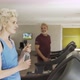 Man and woman exercising in gym - VideoHive Item for Sale