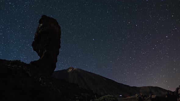 Timelapse of Stars Over Teide Volcano, Tenerife