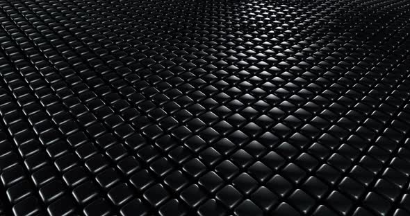 Abstract wave motion of black cubes