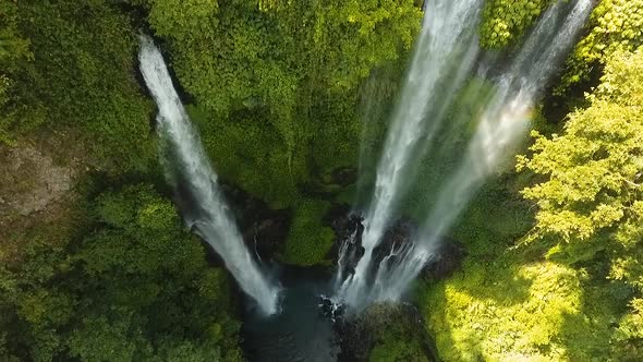 Beautiful Tropical Waterfall