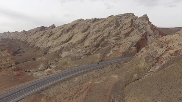 View of the San Rafael Reef where Interstate 70 cuts through