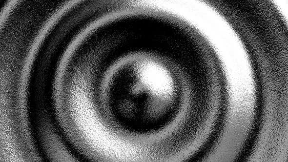 Moving Circles Metal Looped Abstract Digital Animation with Displaced Noise