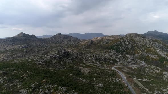 Rugged and rocky landscape of Geres National Park. Beauty in nature