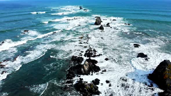 rugged shoreline at cape erimo in hokkaido, japan