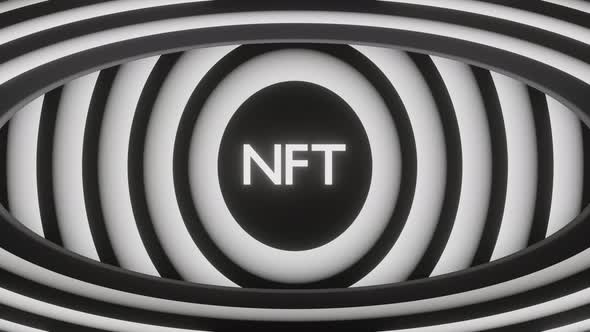 Abstract Hypnotic Eye with NFT Sign