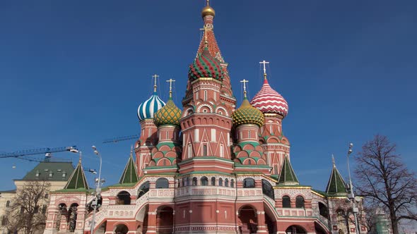St. Basils Cathedral Timelapse Hyperlapse in Moscow, Russia