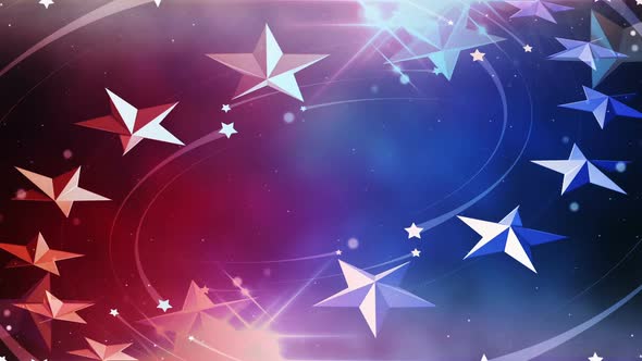 4th Of July Stars Loop Background