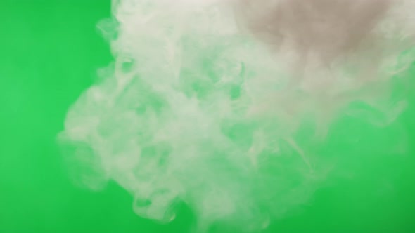 Smoke on Green Chroma Key Background