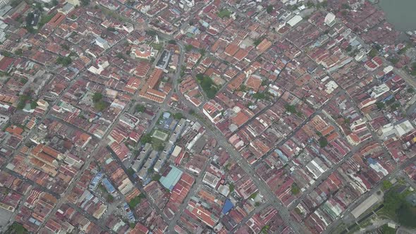 Aerial top down view Georgetown World heritage site