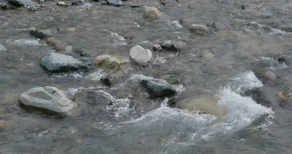 River Flow Over the Pebble Stone