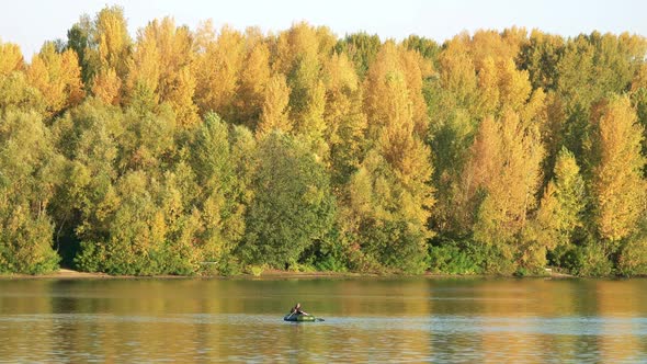 Rowing Boat in a Water.