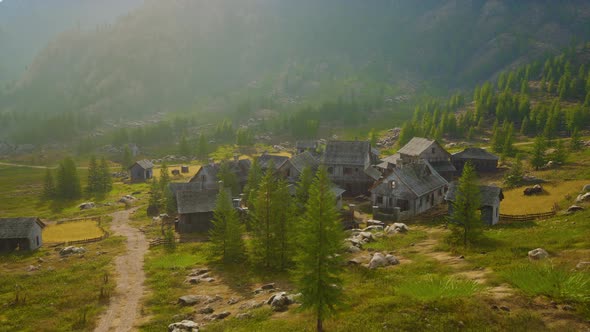 Beautiful Old Houses in the Mountains